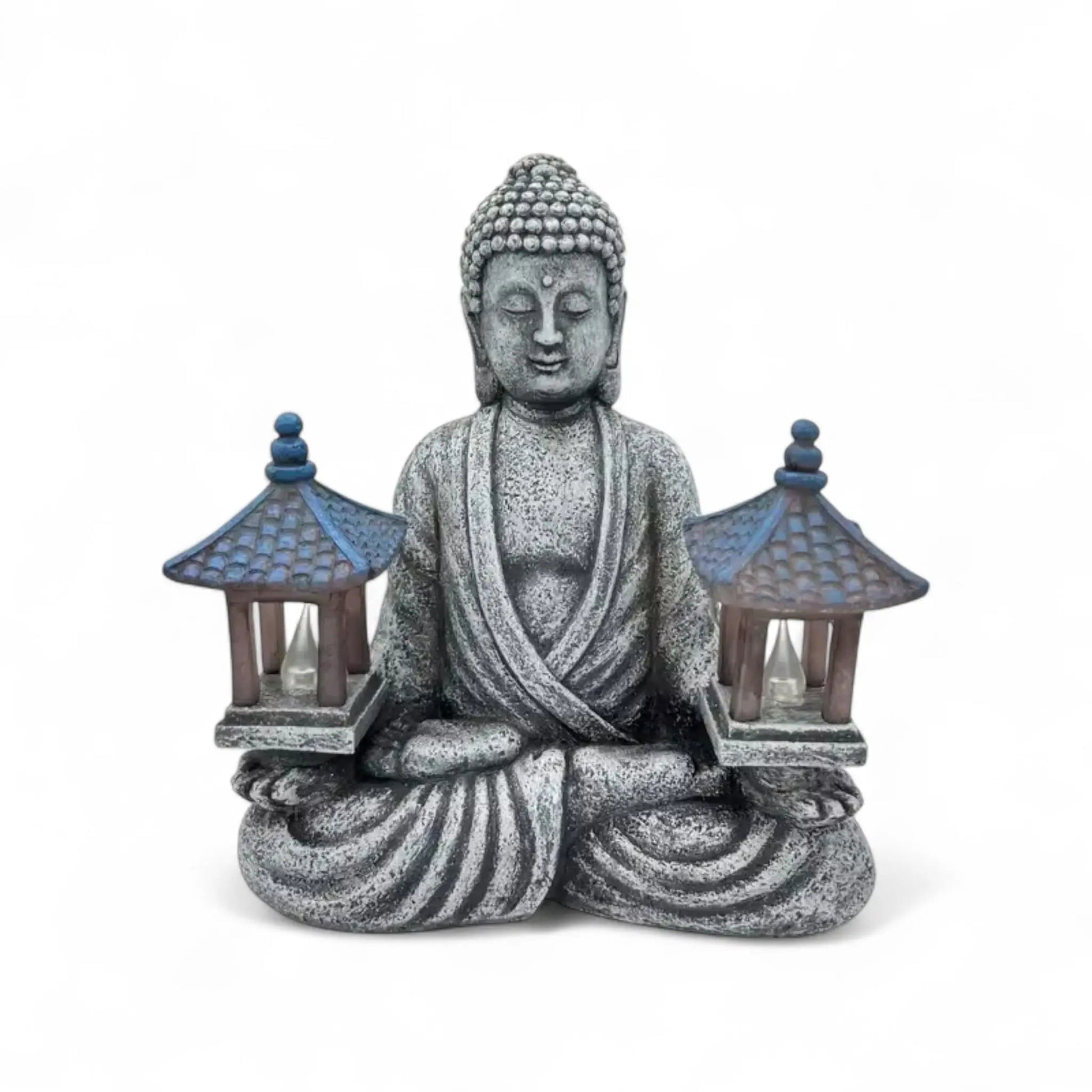 Solar Powered Buddha Garden Statue – LED Zen Decor with Pagodas  Geniogoods