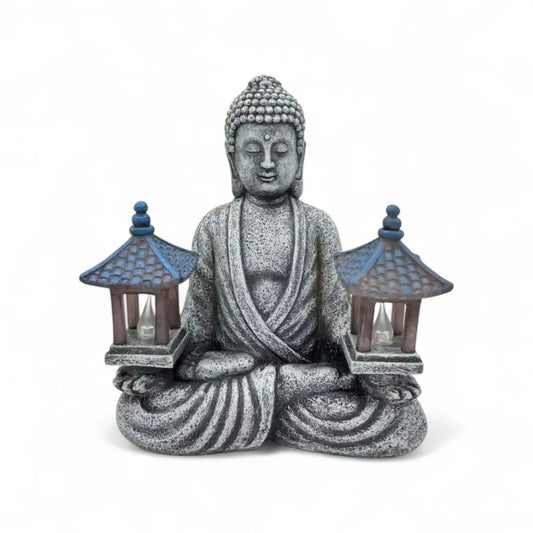 Solar Powered Buddha Garden Statue – LED Zen Decor with Pagodas  Geniogoods