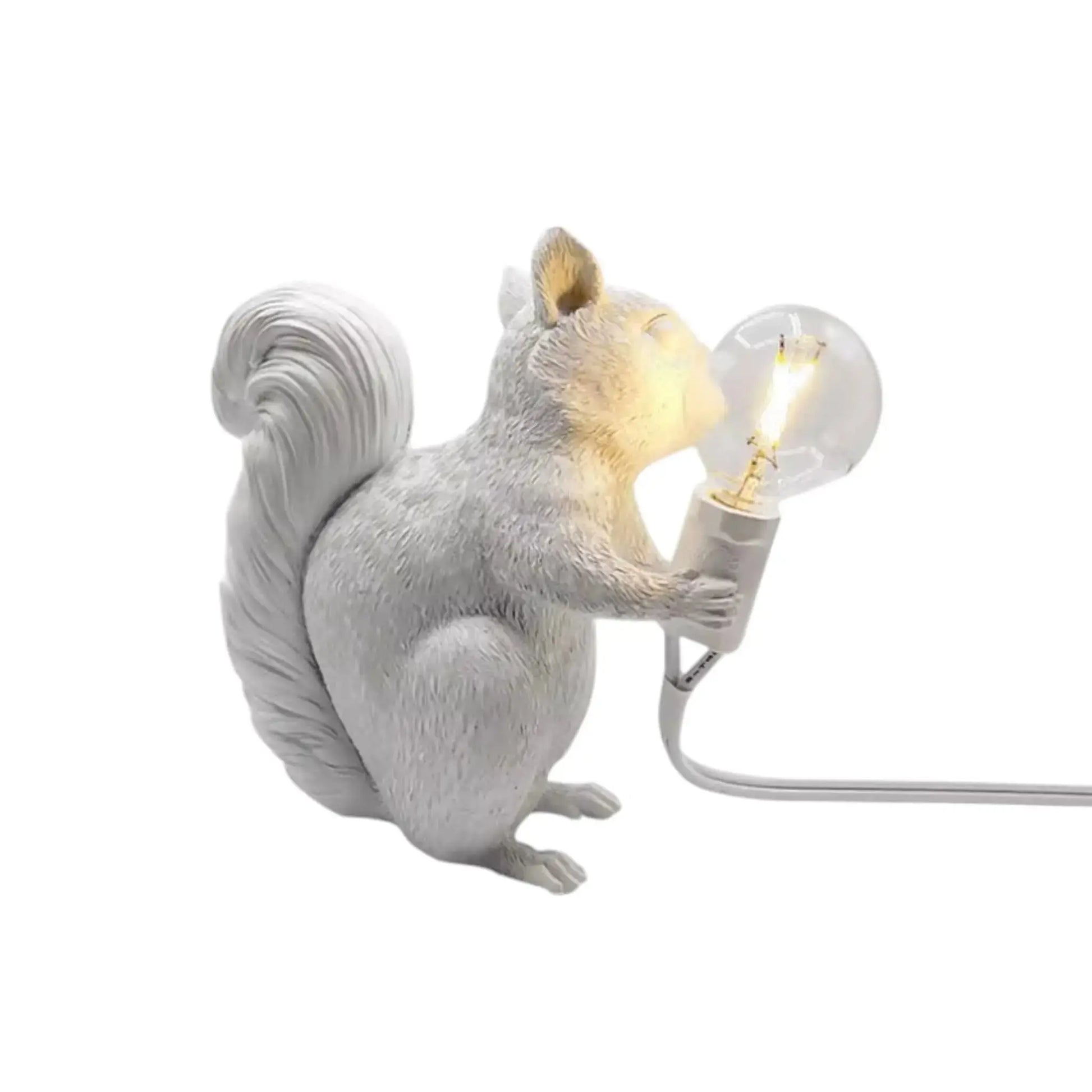 Squirrel Night Light | Resin LED Table Lamp for Bedroom & Living Room