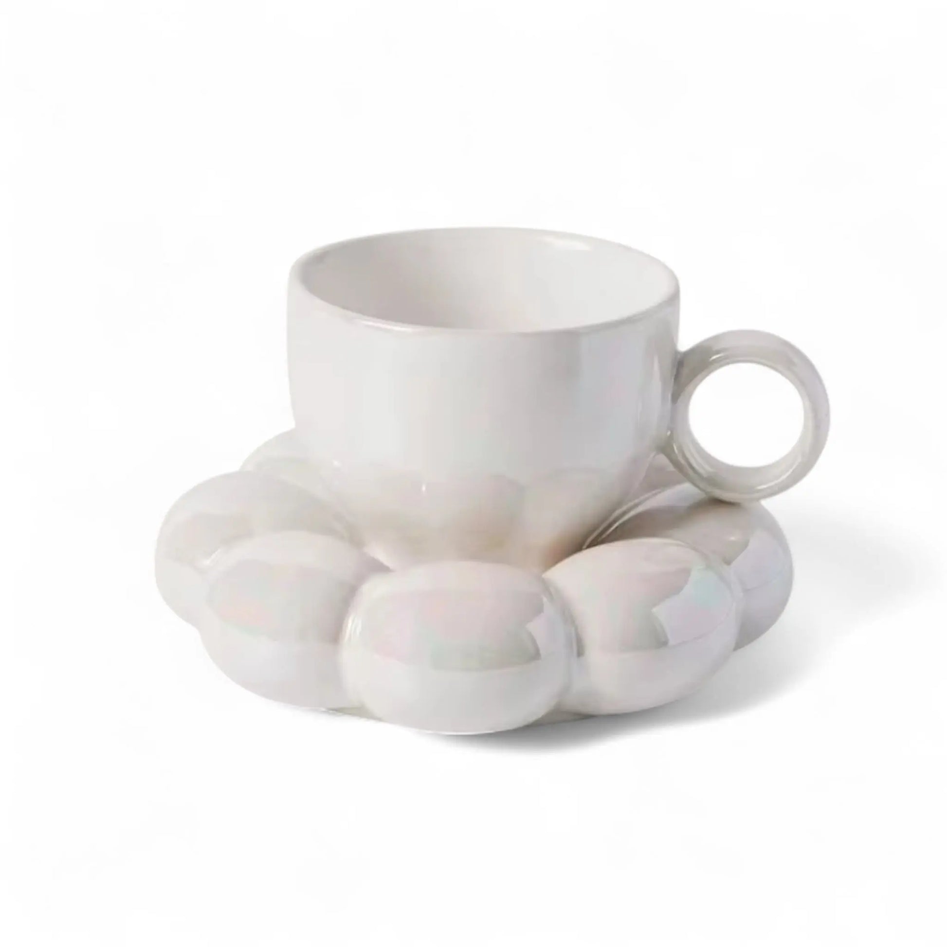 Sunflower Cloud Mug – Aesthetic Ceramic Cup & Saucer Set for Home & Office  Geniogoods