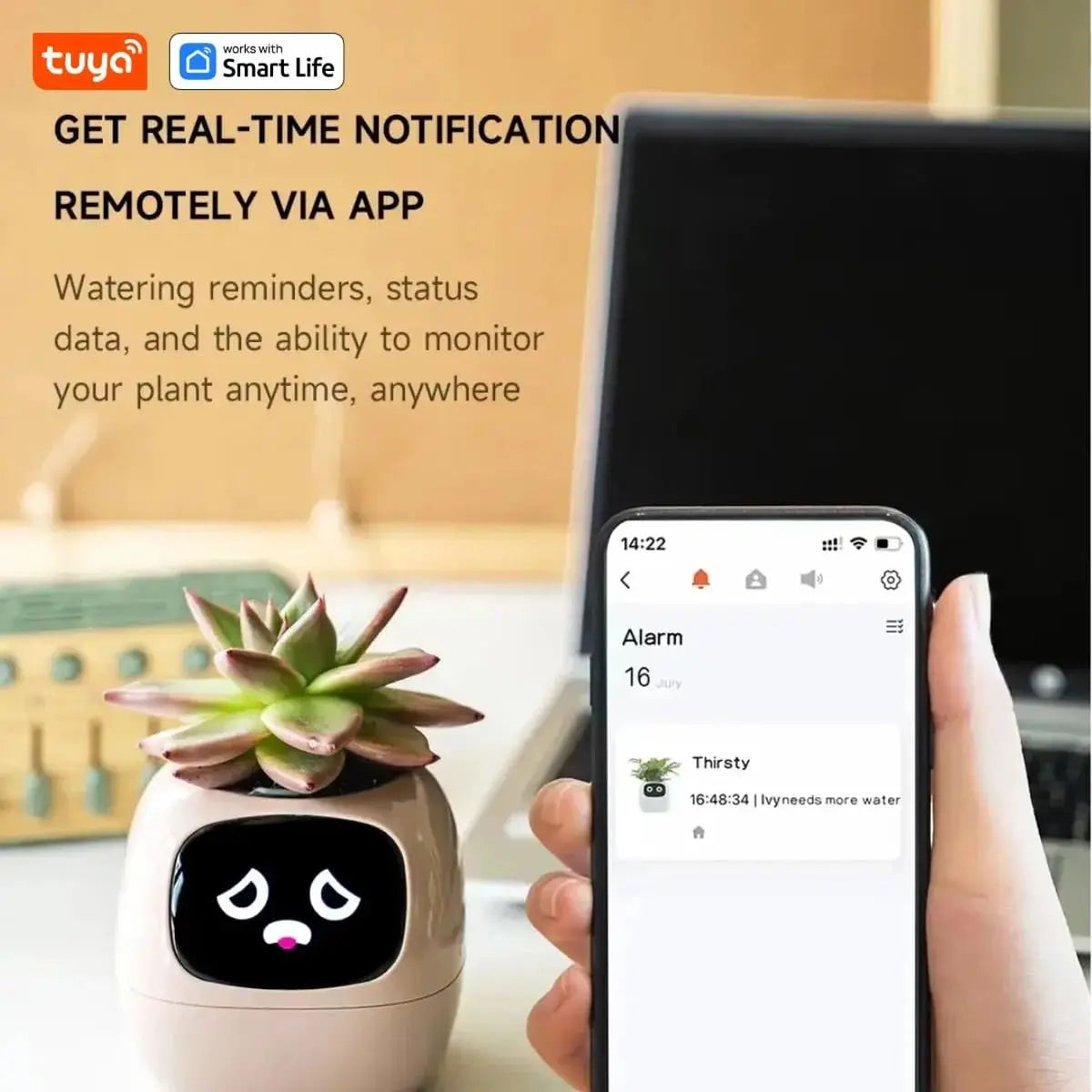 Tuya Smart Planter - AI-Powered Plant Care with 7 Sensors Geniogoods