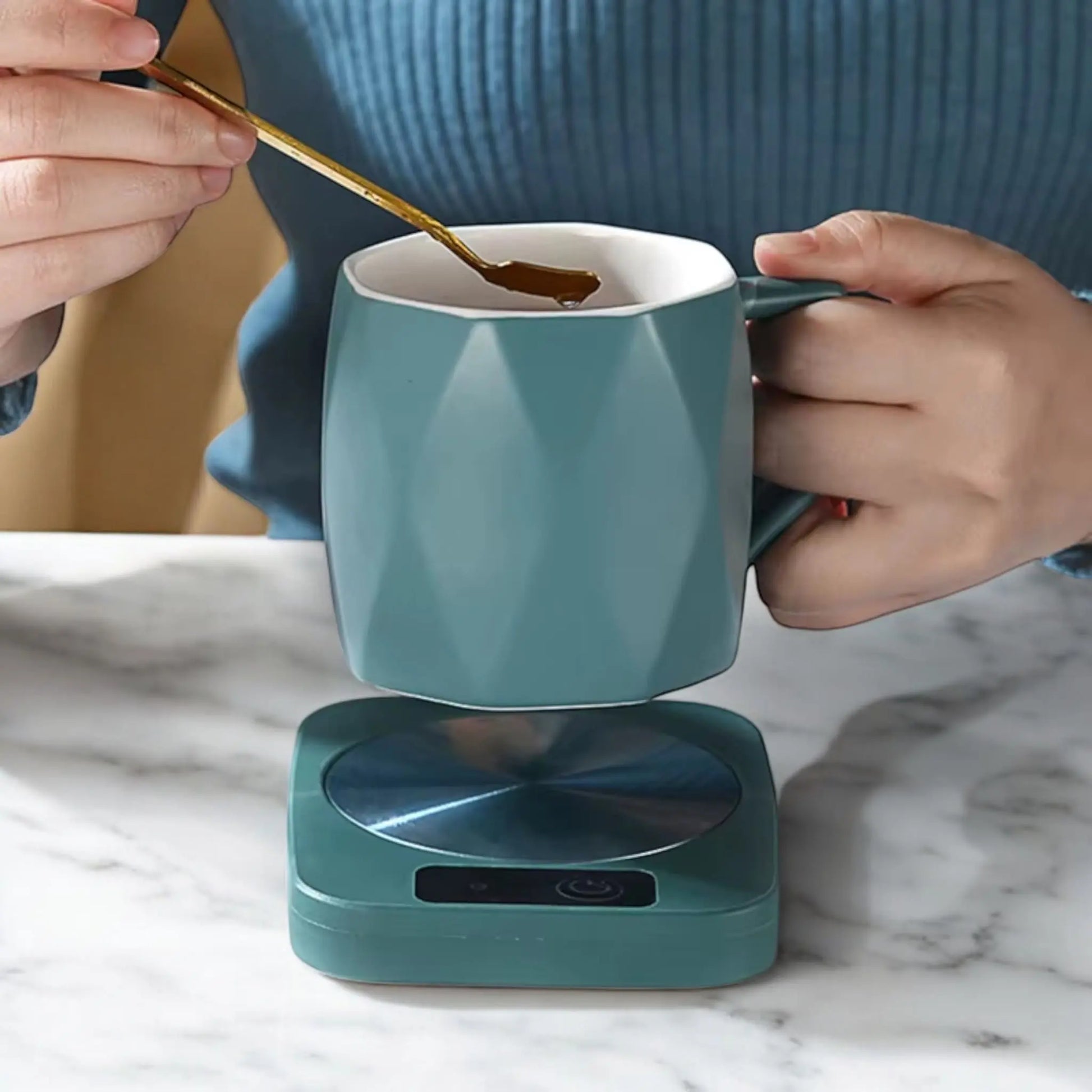 USB Heated Coffee Mug Warmer – 55°C Smart Cup Mat for Desk or Office  Geniogoods