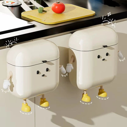 Wall-Mounted Kitchen Trash Can with Lid – 9L/12L Food Waste Bin  Geniogoods
