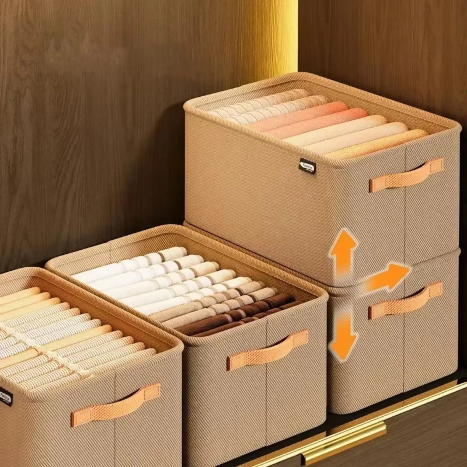 Wardrobe Storage Box – Foldable Organizer for Clothes, Underwear & Socks  Geniogoods