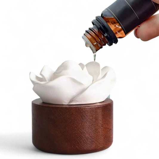 White Gypsum Rose Diffuser – Elegant DIY Scent Stone for Car & Home  Meta Description  Geniogoods