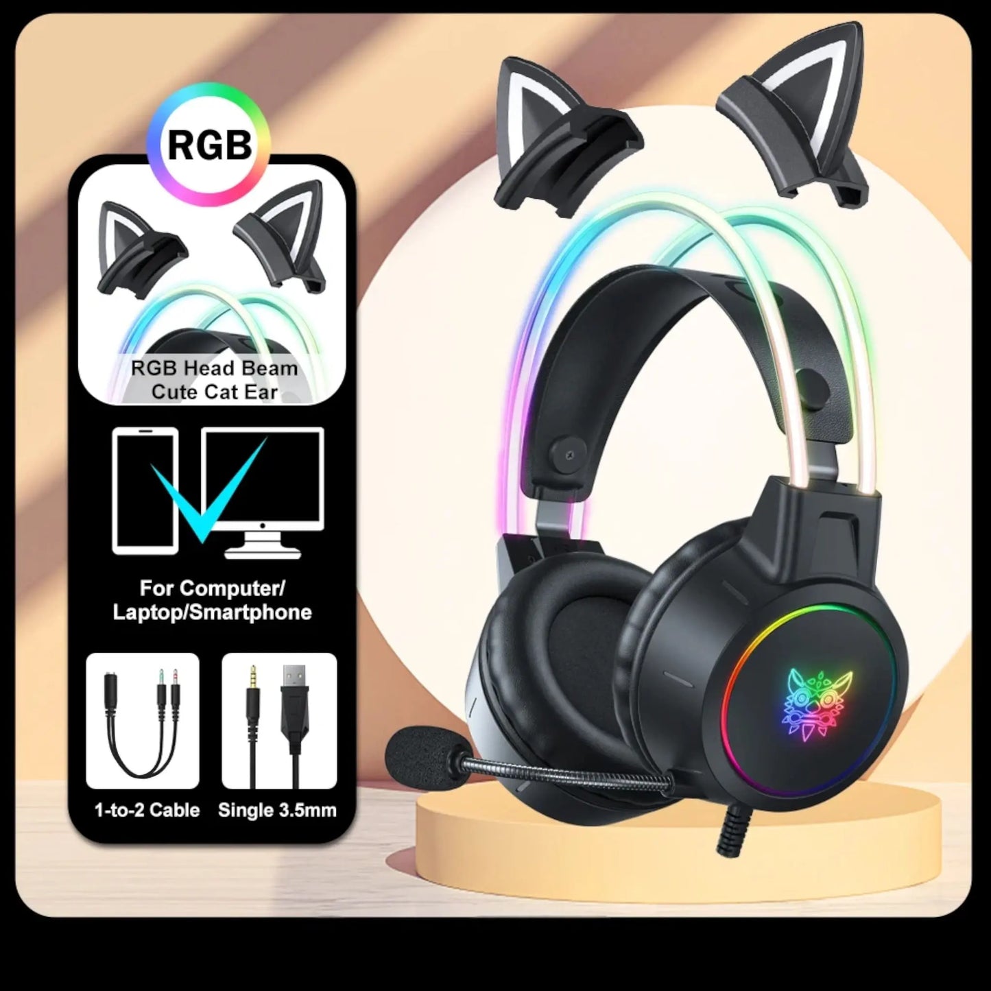 Wired Gaming Headphones with RGB | X15 Pro Geniogoods