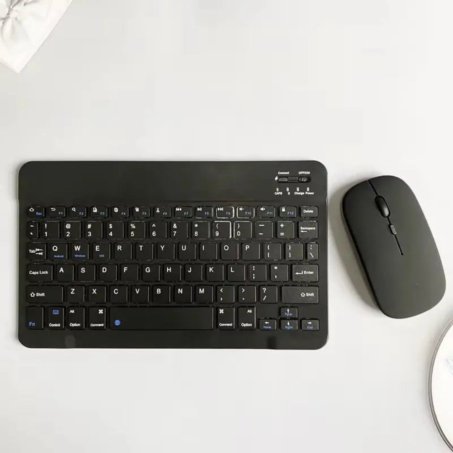 Wireless Keyboard and Mouse Set | 10-Inch Compact Design for Tablets and Laptops