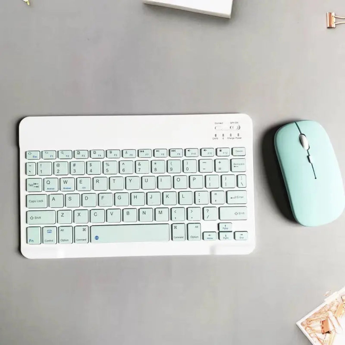 Wireless Keyboard and Mouse Set | 10-Inch Compact Design for Tablets and Laptops