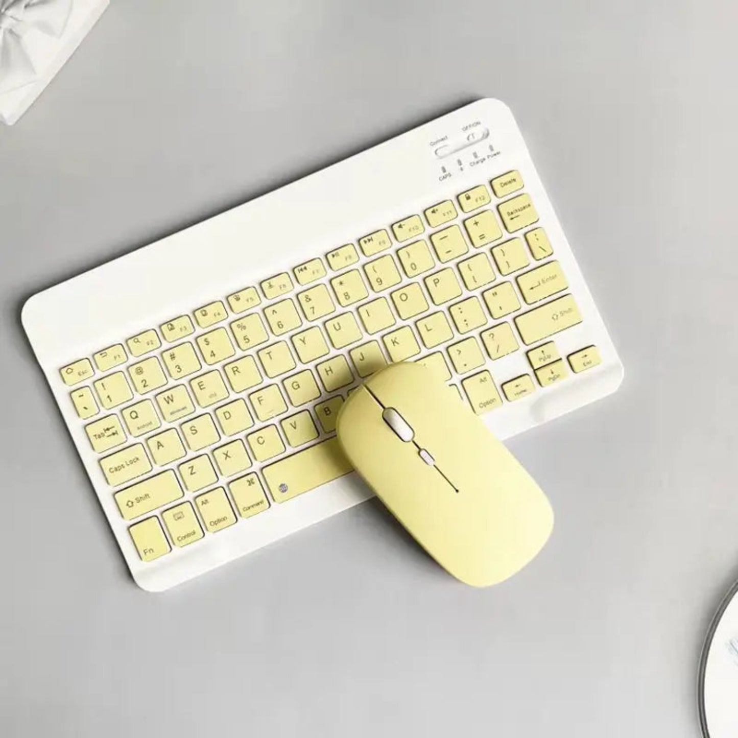 Wireless Keyboard and Mouse Set | 10-Inch Compact Design for Tablets and Laptops