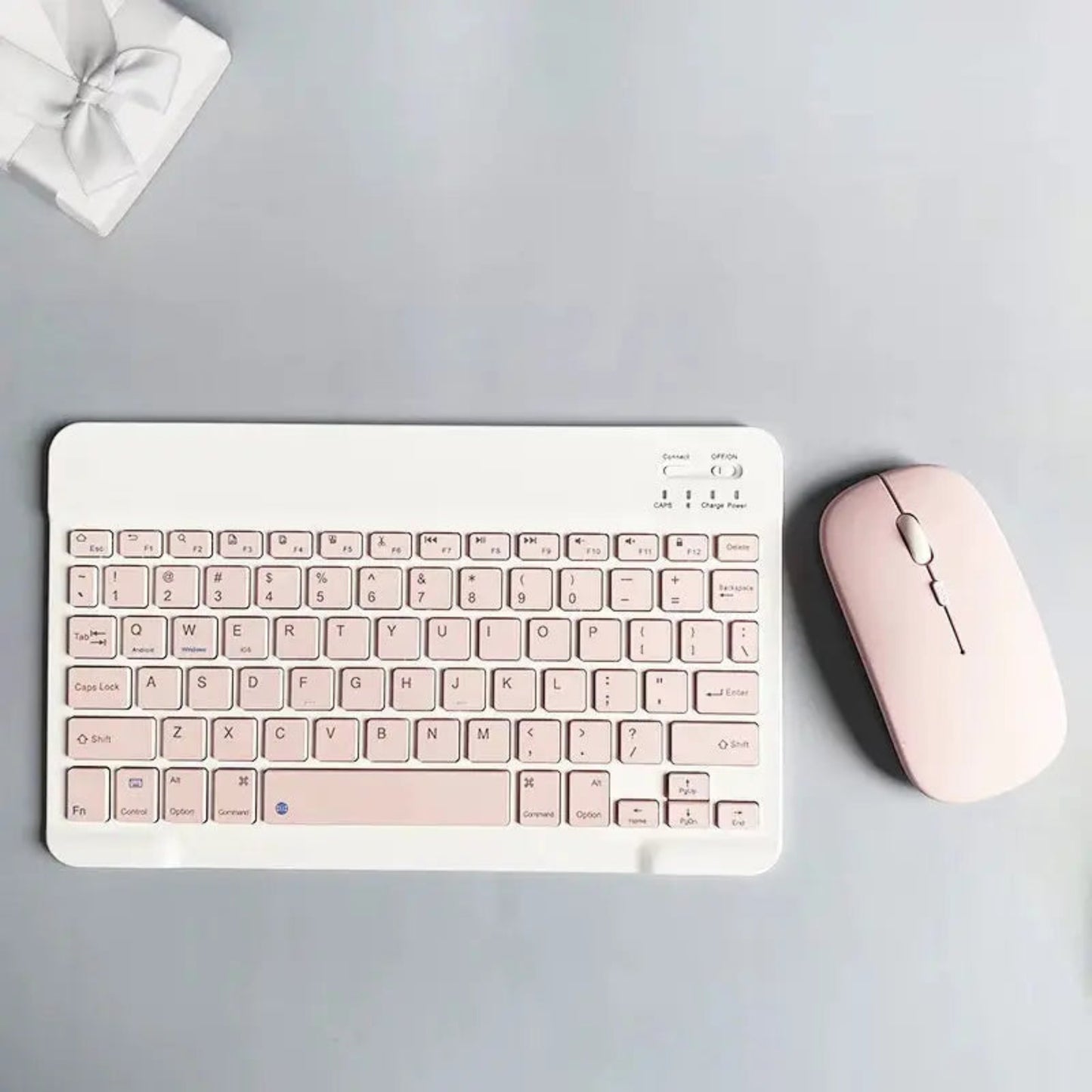 Wireless Keyboard and Mouse Set | 10-Inch Compact Design for Tablets and Laptops
