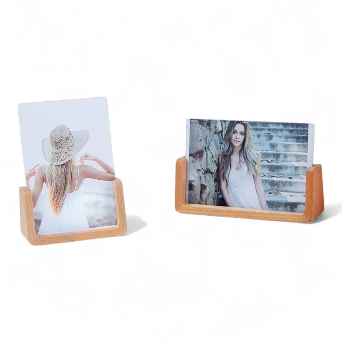 Wooden Acrylic Photo Frame – Minimalist Desktop Picture Holder  Geniogoods