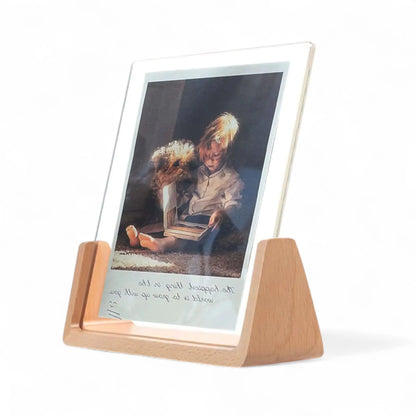 Wooden Acrylic Photo Frame – Minimalist Desktop Picture Holder  Geniogoods