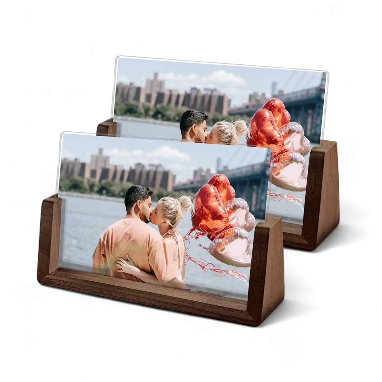 Wooden Acrylic Photo Frame – Minimalist Desktop Picture Holder  Geniogoods