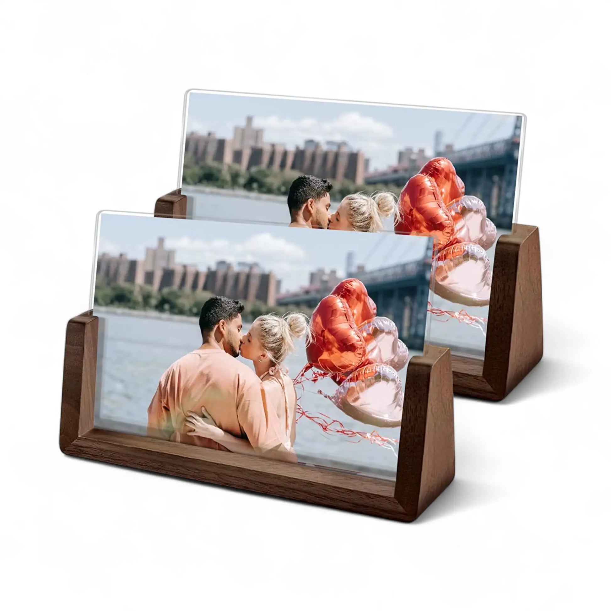 Wooden Acrylic Photo Frame – Minimalist Desktop Picture Holder  Geniogoods