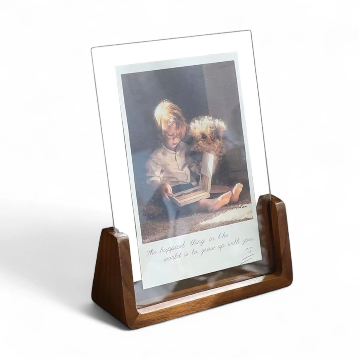 Wooden Acrylic Photo Frame – Minimalist Desktop Picture Holder  Geniogoods