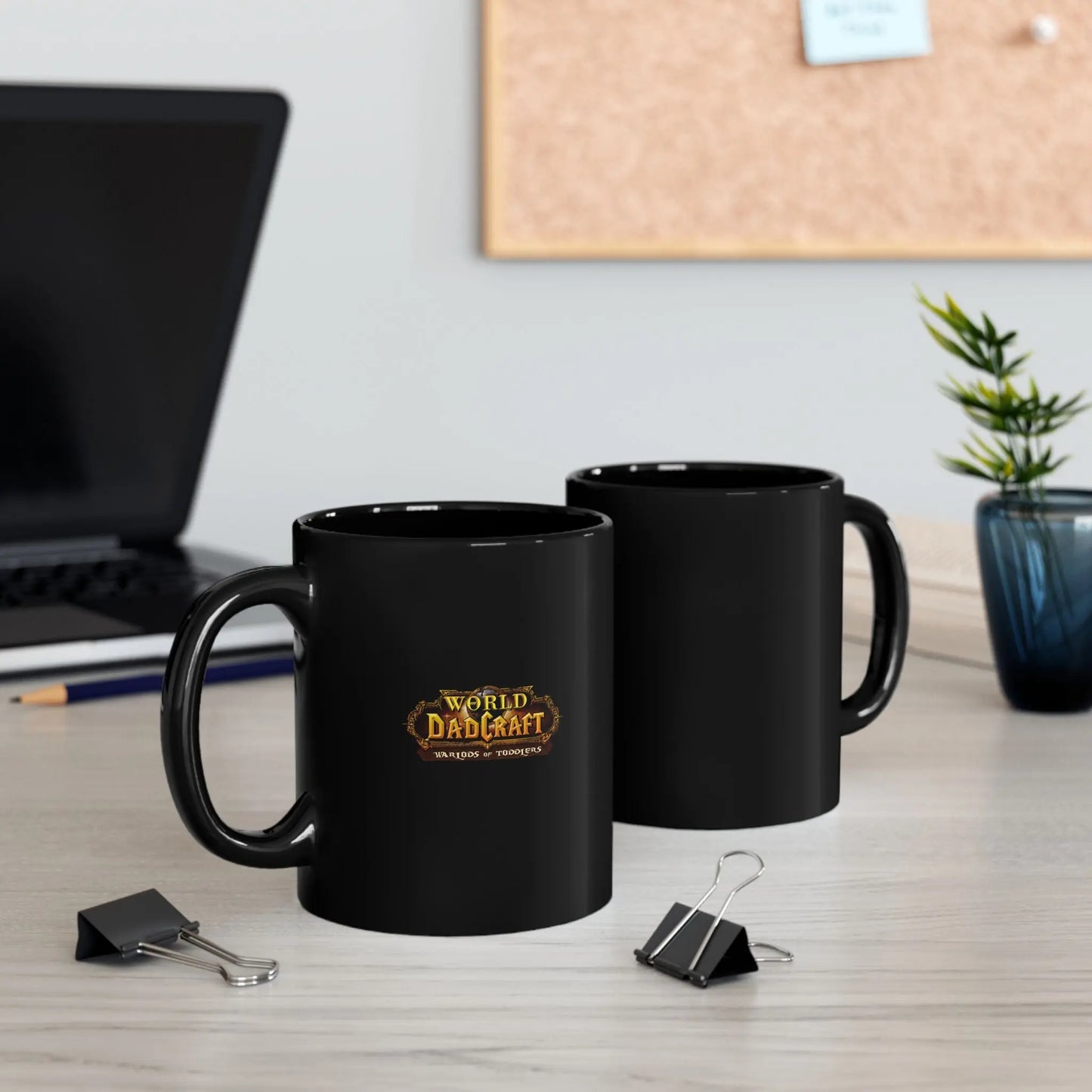 World of Dadcraft  | Black Coffee Mug - 11oz & 15oz | Perfect for World of Warcraft Dads  Geniogoods