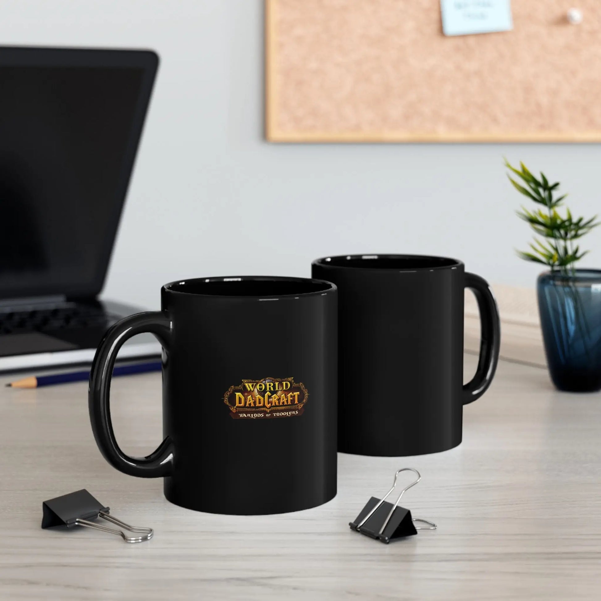 World of Dadcraft  | Black Coffee Mug - 11oz & 15oz | Perfect for World of Warcraft Dads  Geniogoods