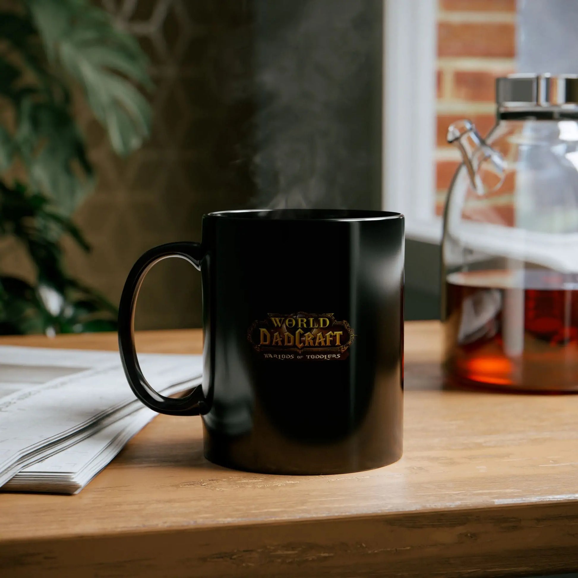 World of Dadcraft  | Black Coffee Mug - 11oz & 15oz | Perfect for World of Warcraft Dads  Geniogoods