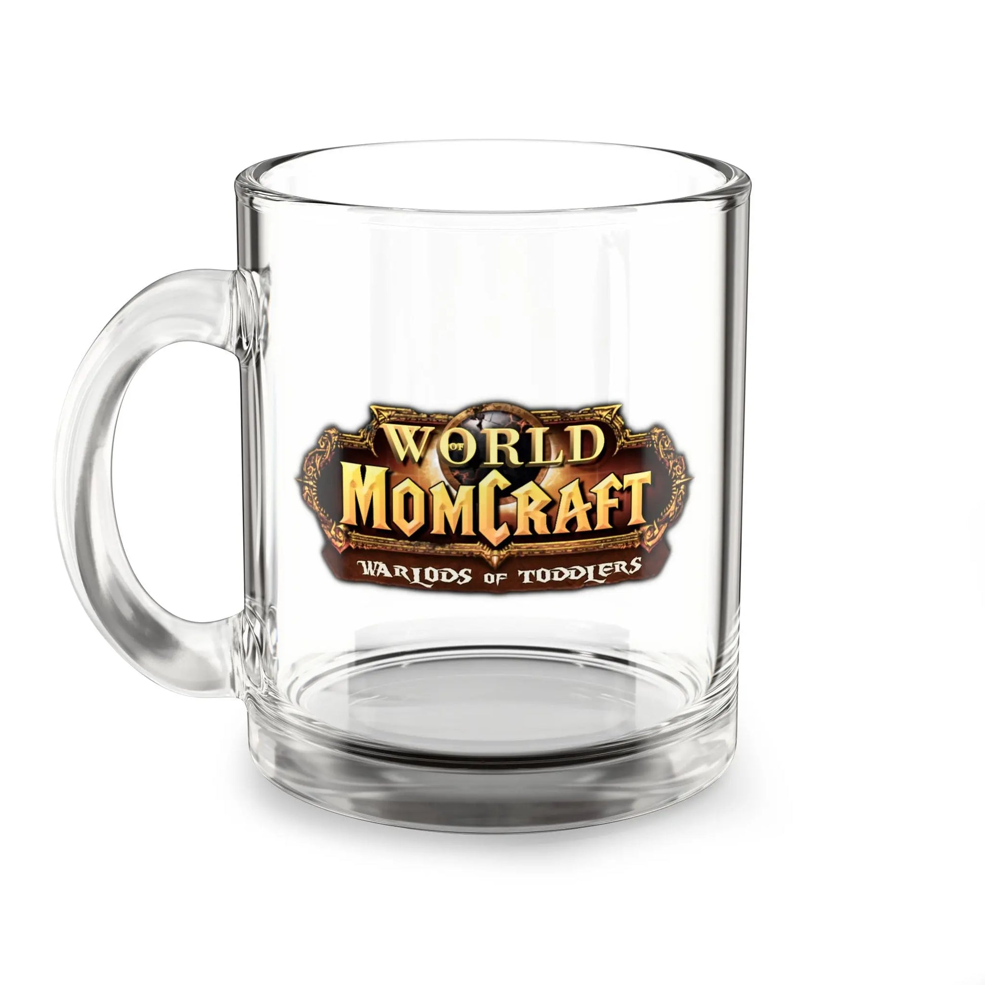 World of Momcraft | Funny 10oz Glass Mug | Perfect for World of Warcraft Moms  Geniogoods