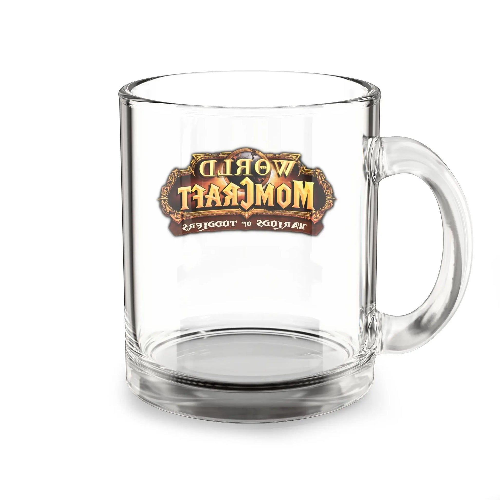 World of Momcraft | Funny 10oz Glass Mug | Perfect for World of Warcraft Moms  Geniogoods