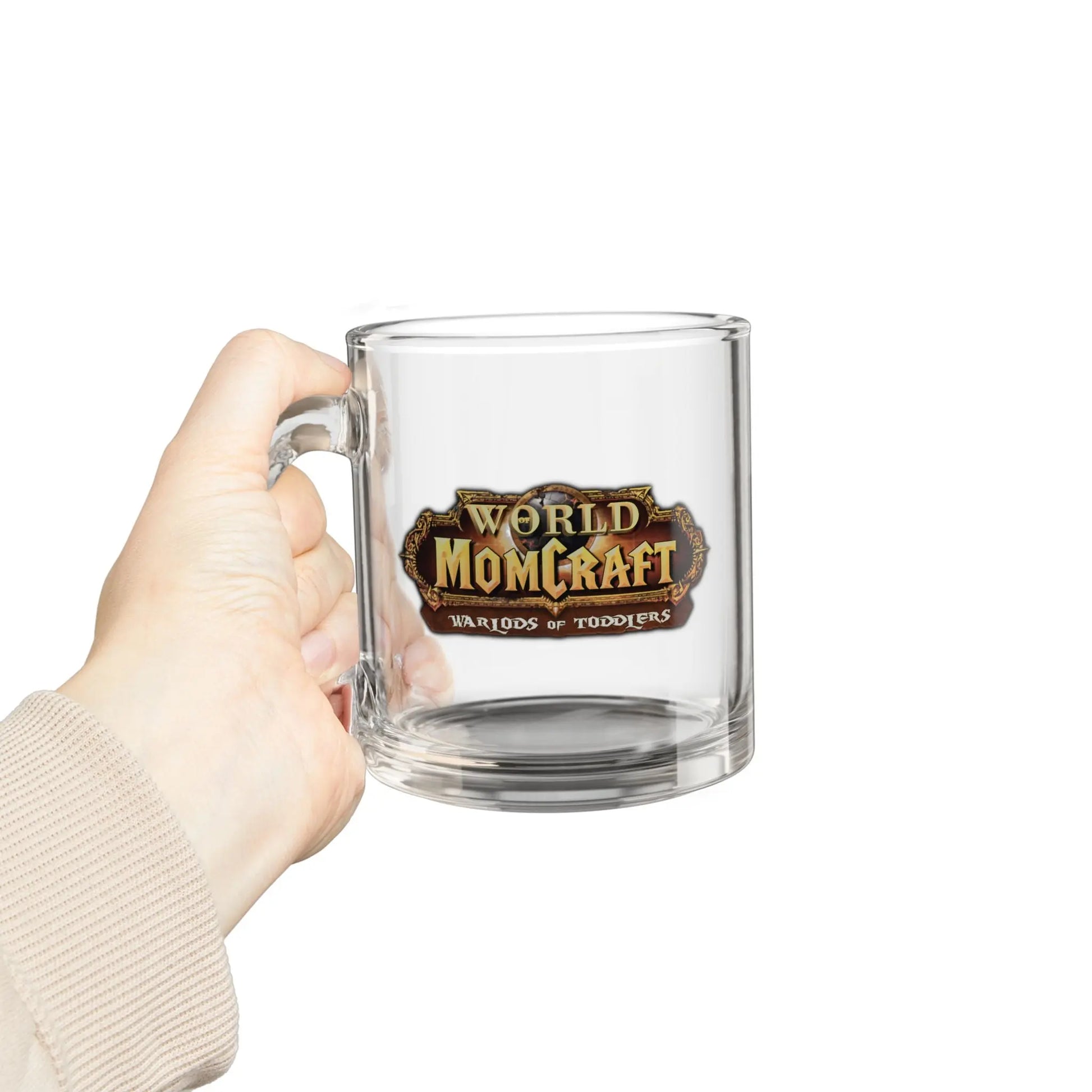World of Momcraft | Funny 10oz Glass Mug | Perfect for World of Warcraft Moms  Geniogoods