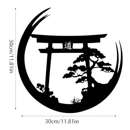 Japanese Torii Gate Metal Wall Sculpture – Zen Bonsai Art
