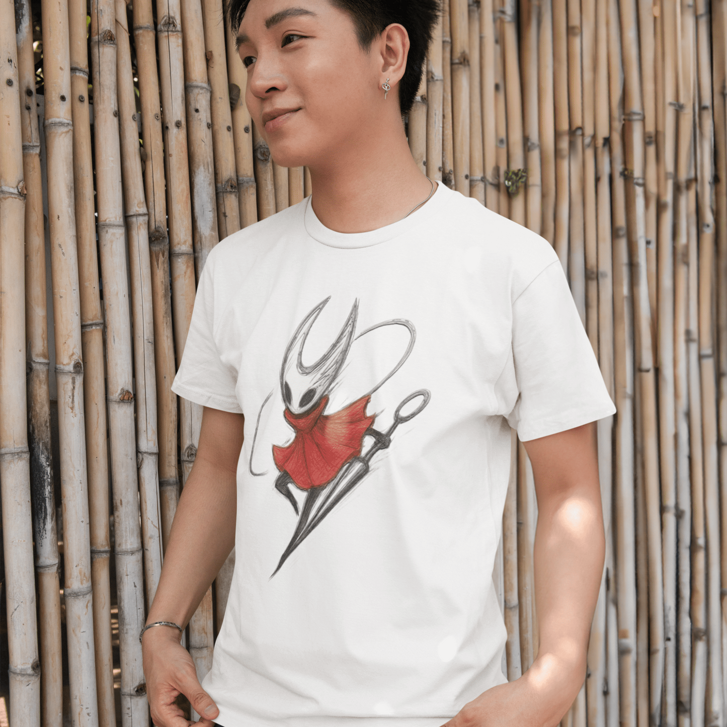 Hornet Silksong T-Shirt – Minimalist Sketch Art Style – fan-made gamer merch by GenioGoods