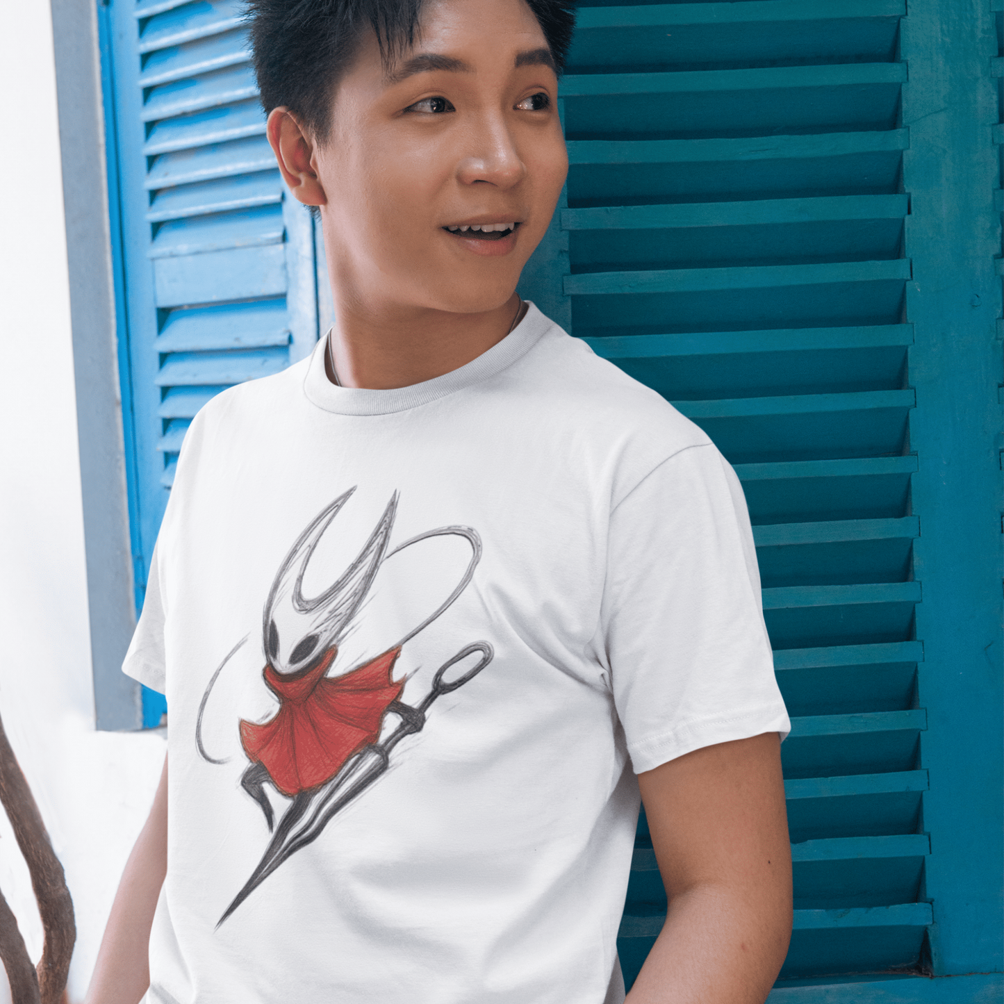 Hornet Silksong T-Shirt – Minimalist Sketch Art Style – fan-made gamer merch by GenioGoods