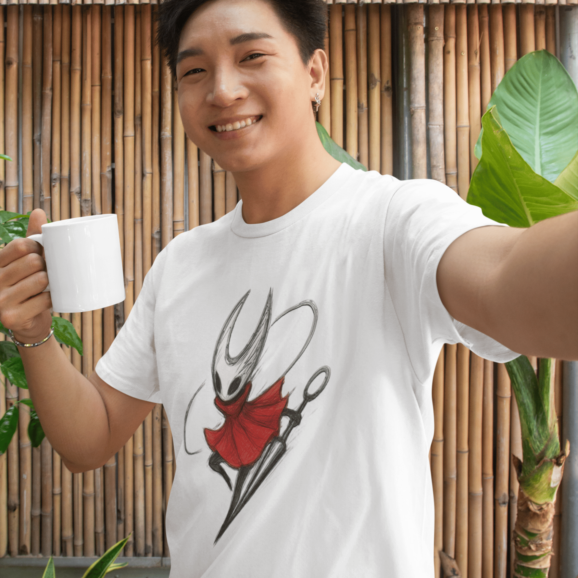 Hornet Silksong T-Shirt – Minimalist Sketch Art Style – fan-made gamer merch by GenioGoods
