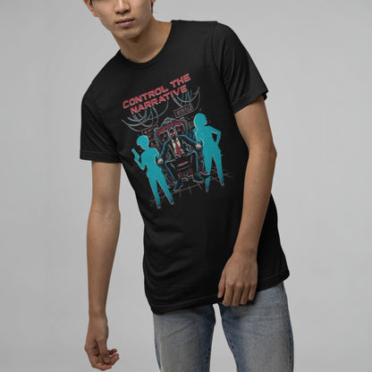 T-shirt « Contrôlez le récit » – Édition Glitch Art