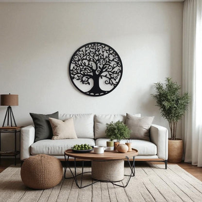 Tree of Life Metal Wall Art – Family Tree Hanging Décor
