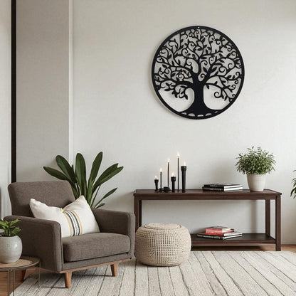 Tree of Life Metal Wall Art – Family Tree Hanging Décor