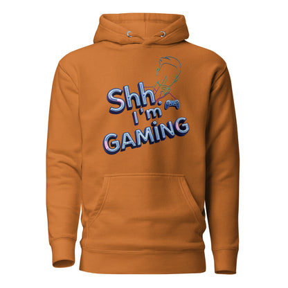 Shh Im Gaming Hoodie Neon Humor For Real Gamers – original gamer merch by GenioGoods