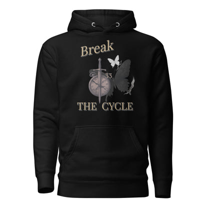 Break the Cycle Hoodie – Symbol of Rebirth | Clair Obscur 33 – fan-made gamer merch by GenioGoods