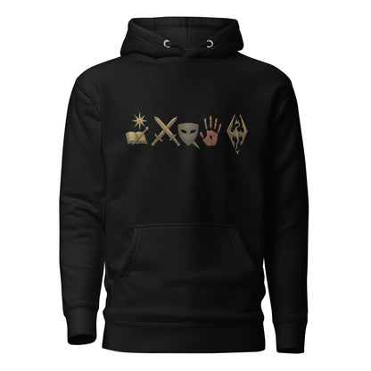 Elder Scrolls Guild Symbols Hoodie – Legacy Edition – fan-made gamer merch by GenioGoods