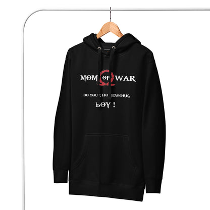 Mom of War Hoodie – Gamer Parody for Legendary Moms – fan-made gamer merch by GenioGoods