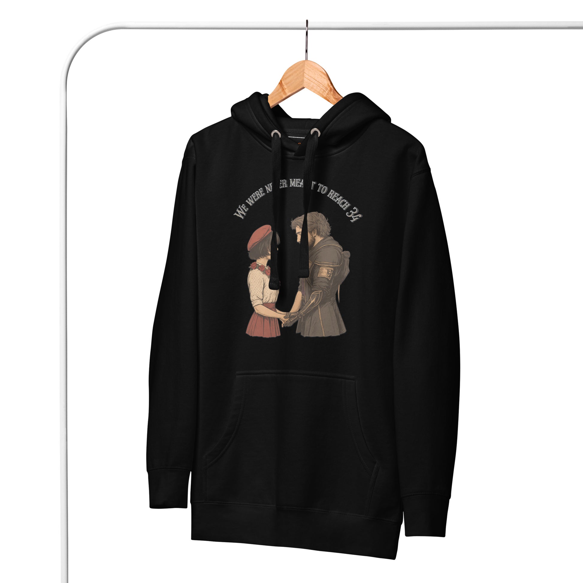 Clair Obscur Hoodie – We Were Never Meant to Reach 34 – fan-made gamer merch by GenioGoods