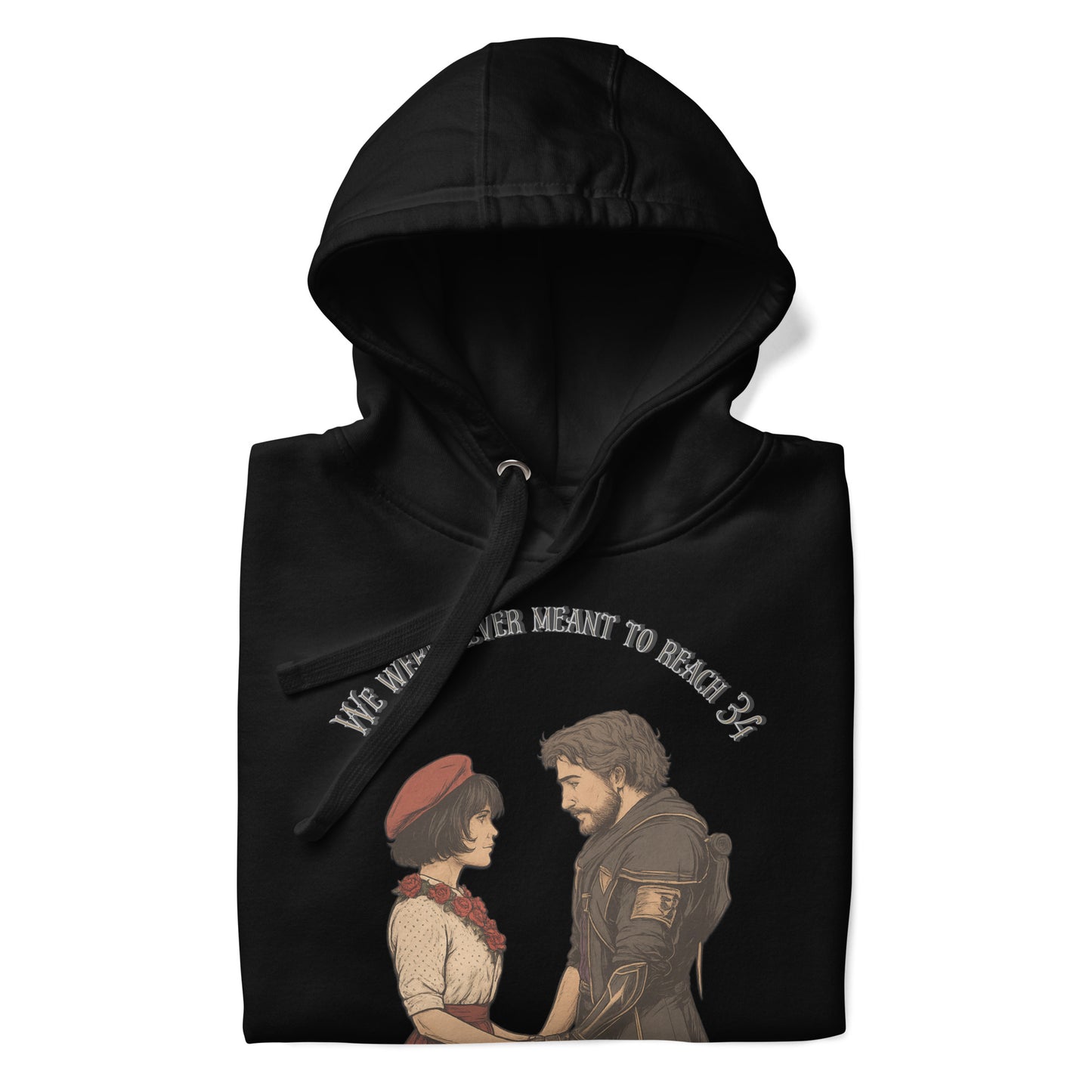 Clair Obscur Hoodie – We Were Never Meant to Reach 34 – fan-made gamer merch by GenioGoods