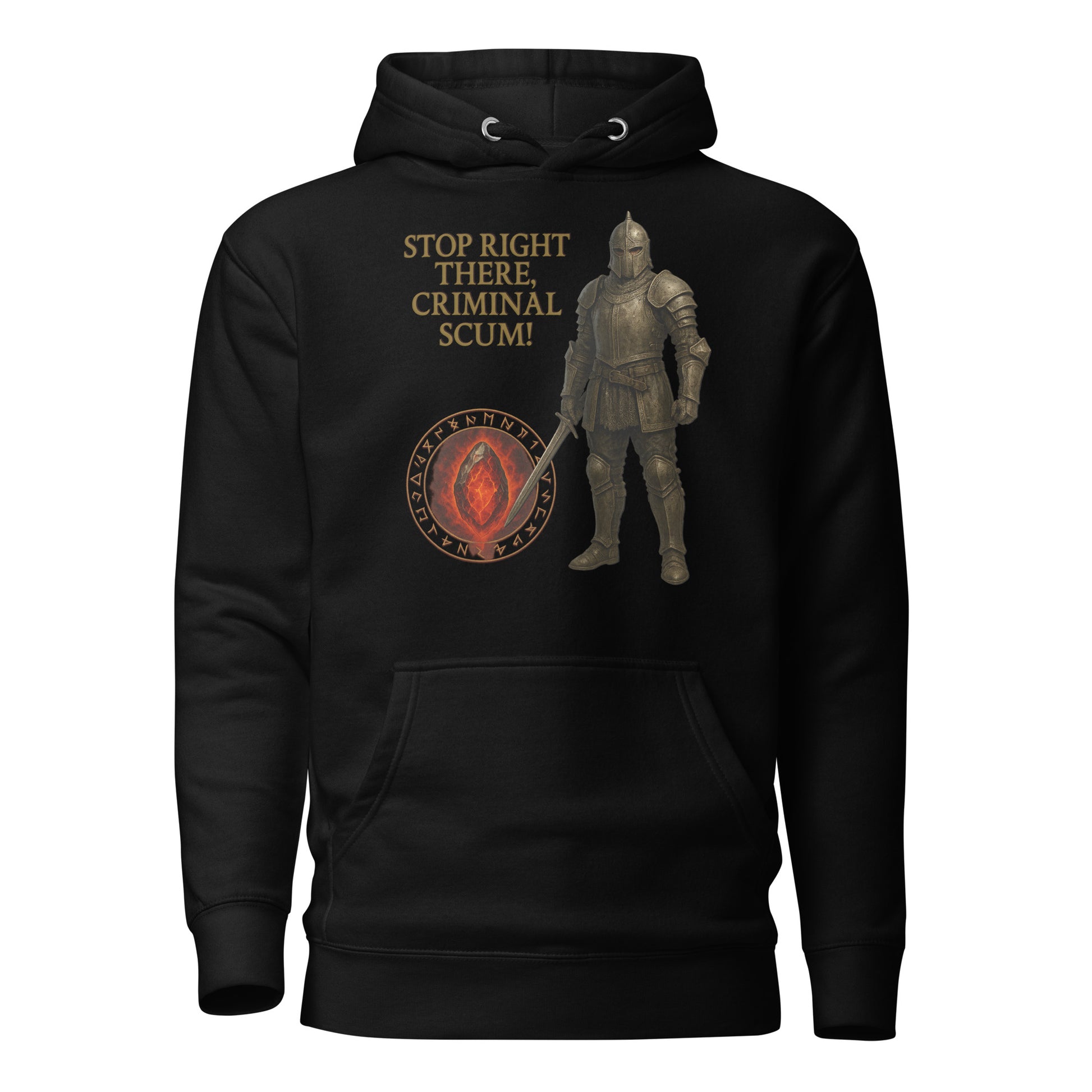 Oblivion Guard Hoodie – Criminal Scum Meme Edition – gamer design by GenioGoods