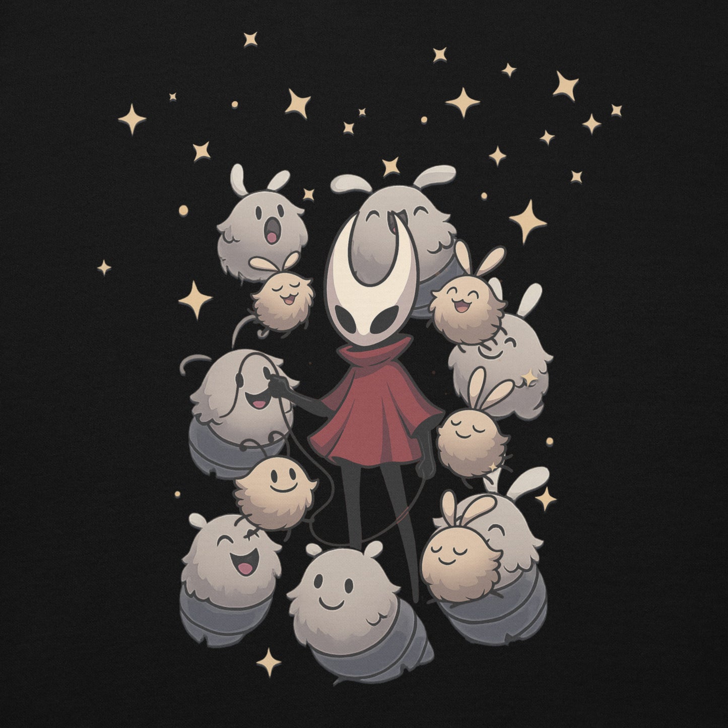 Hornet grubs hoodie cute minimalist fan art design – fan-made gamer merch by GenioGoods