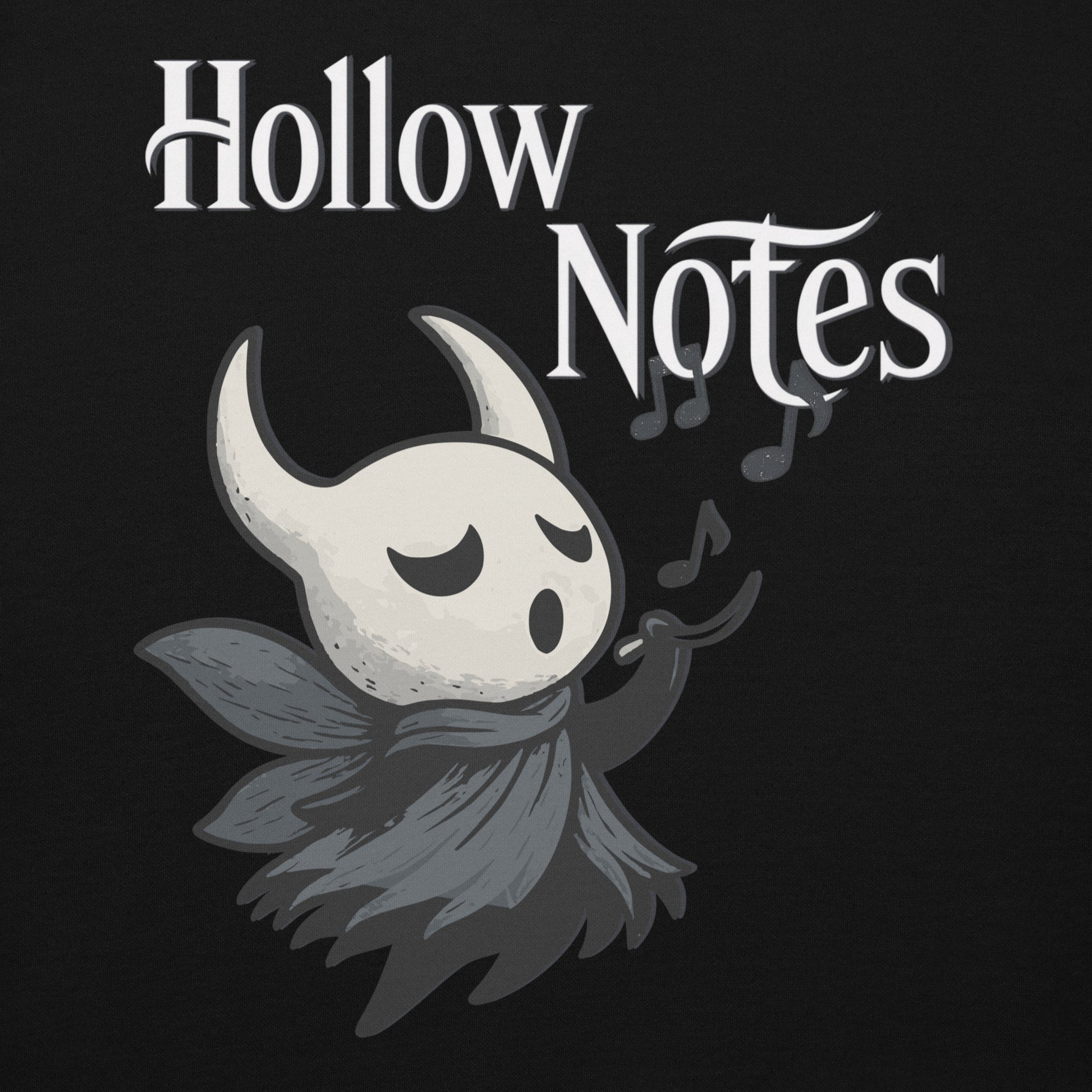 Hollow notes hoodie cute minimalist musical fan art – fan-made gamer merch by GenioGoods