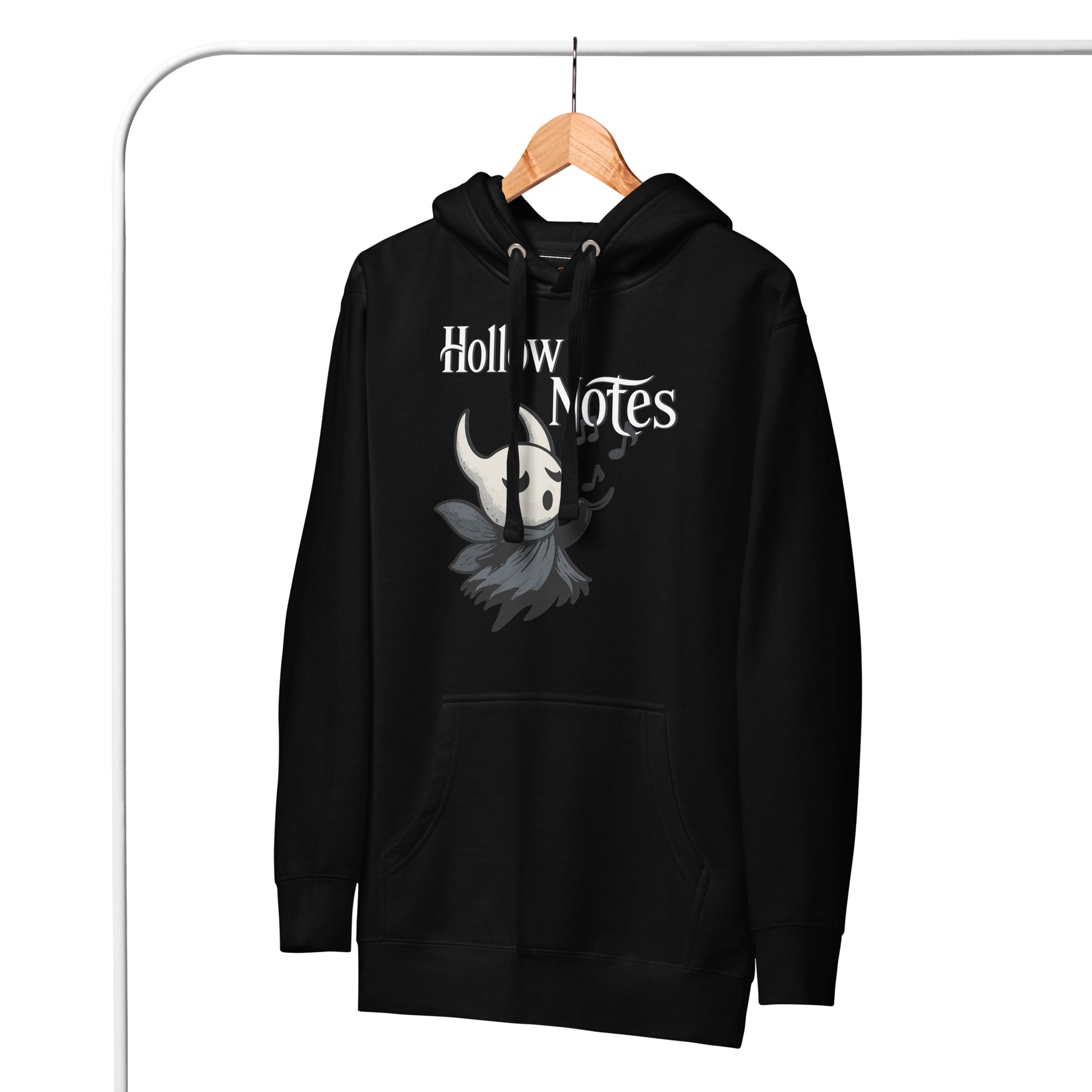 Hollow notes hoodie cute minimalist musical fan art – fan-made gamer merch by GenioGoods