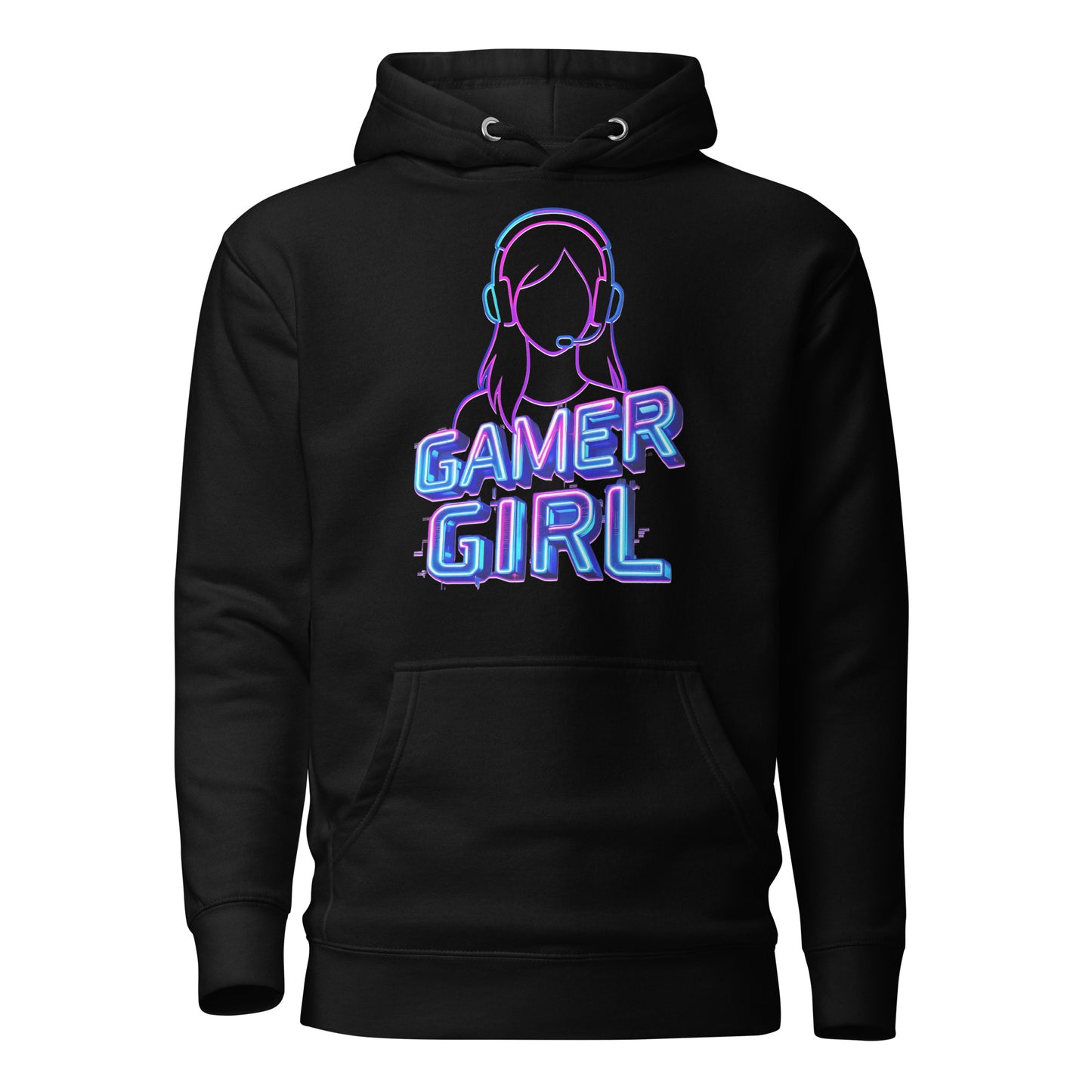 Gamer girl hoodie neon gaming aesthetic – original gamer merch by GenioGoods