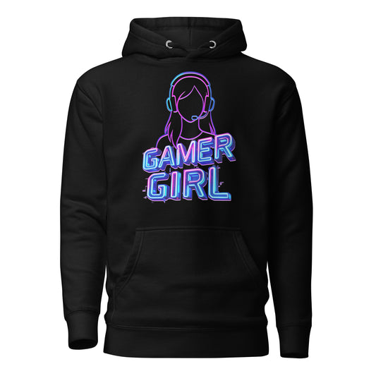 Gamer girl hoodie neon gaming aesthetic – original gamer merch by GenioGoods