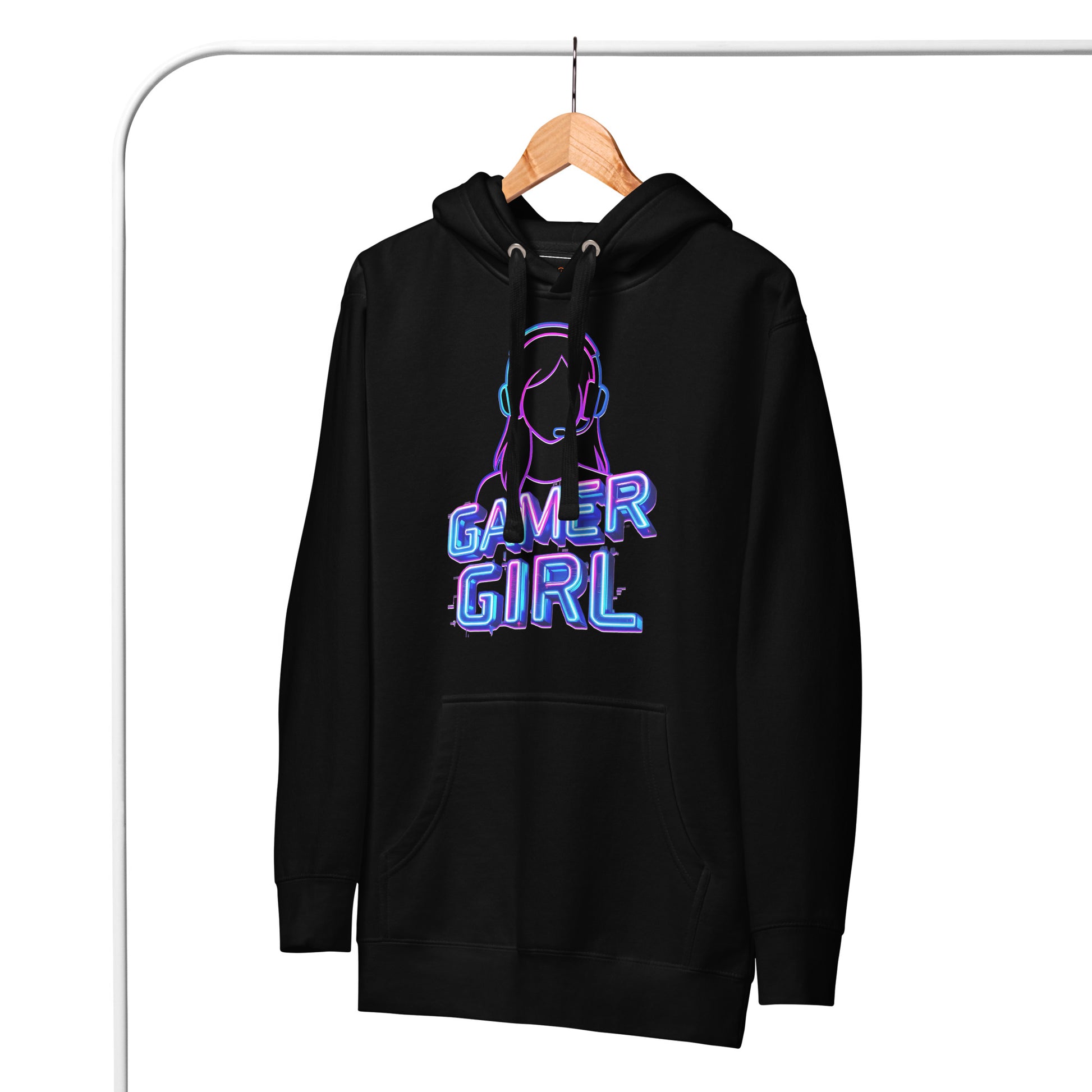 Gamer girl hoodie neon gaming aesthetic – original gamer merch by GenioGoods