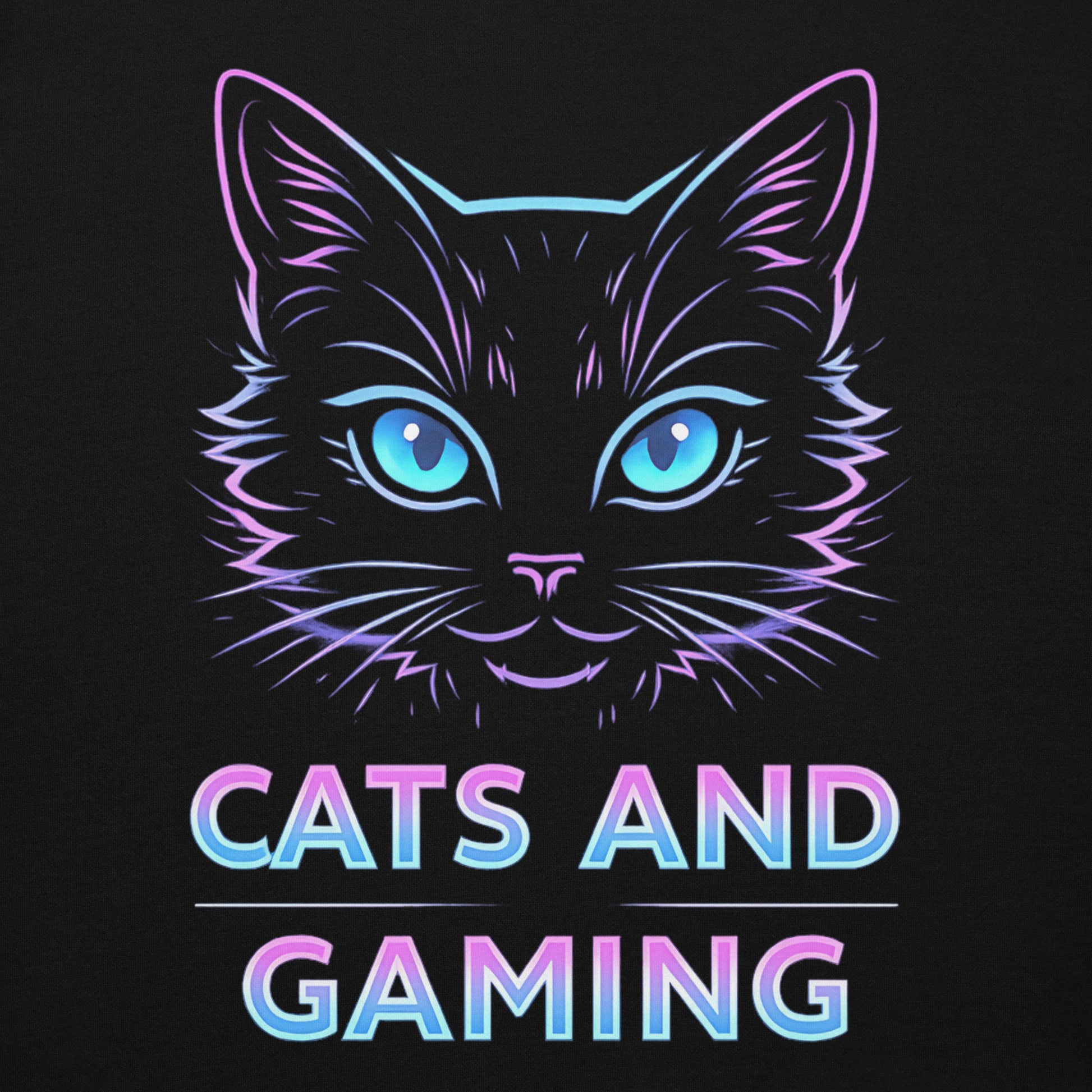 Cats and gaming hoodie neon gamer cat aesthetic – original gamer merch by GenioGoods