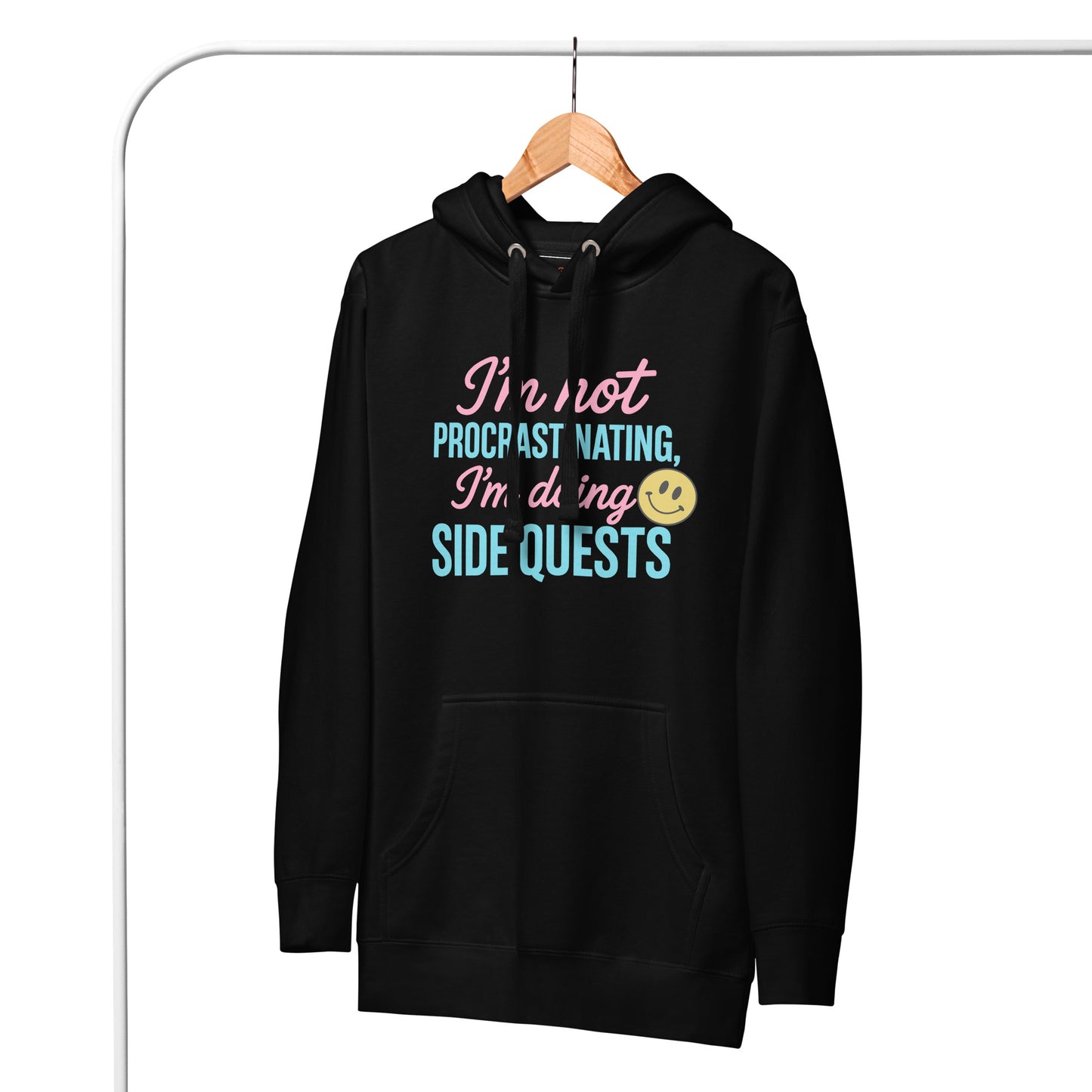 Side Quests Hoodie Funny Gamer Humor Cozy Streetwear – original gamer merch by GenioGoods