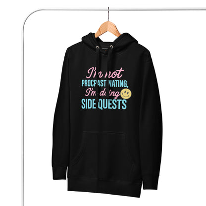 Side Quests Hoodie Funny Gamer Humor Cozy Streetwear – original gamer merch by GenioGoods