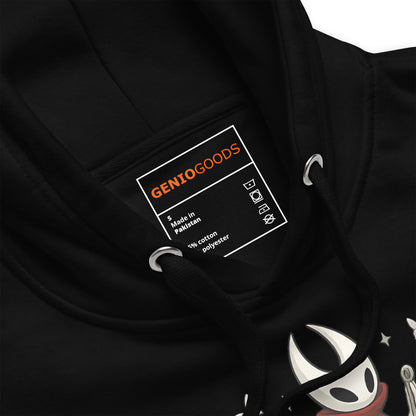 Crowned by Song Hoodie – Silksong Hornet Fan Art Tribute – fan-made gamer merch by GenioGoods