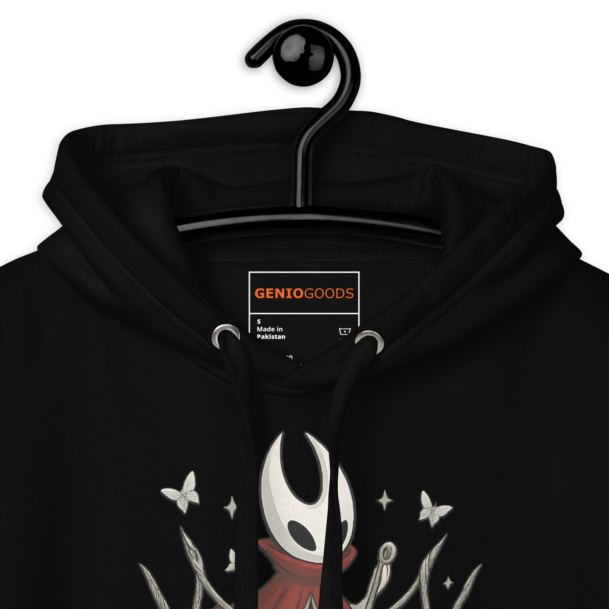 Crowned by Song Hoodie – Silksong Hornet Fan Art Tribute – fan-made gamer merch by GenioGoods